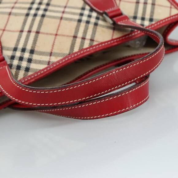 Burberry Nova Check Blue Label Hand Bag Canvas Beige - Picture 7 of 16